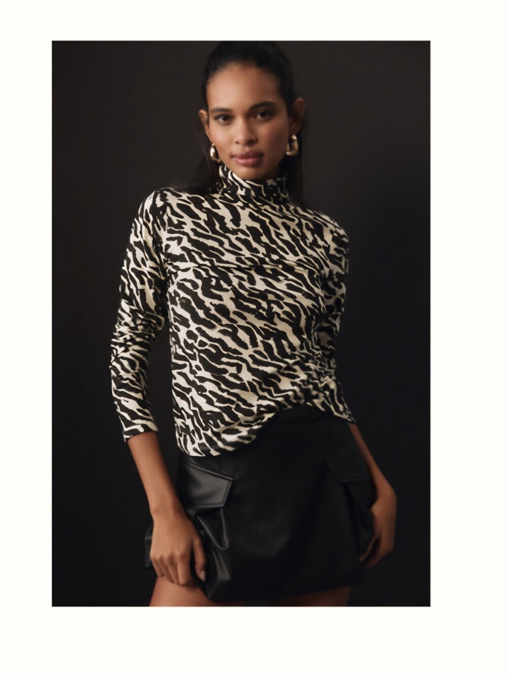 Anthropologie The Hailey Long-Sleeve Turtleneck Top by Maeve, Like New, Medium